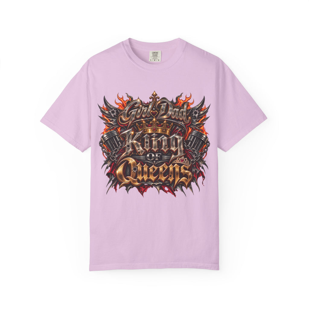 T-Shirt — "Girl Dad King of Queens" Graphic Tee
