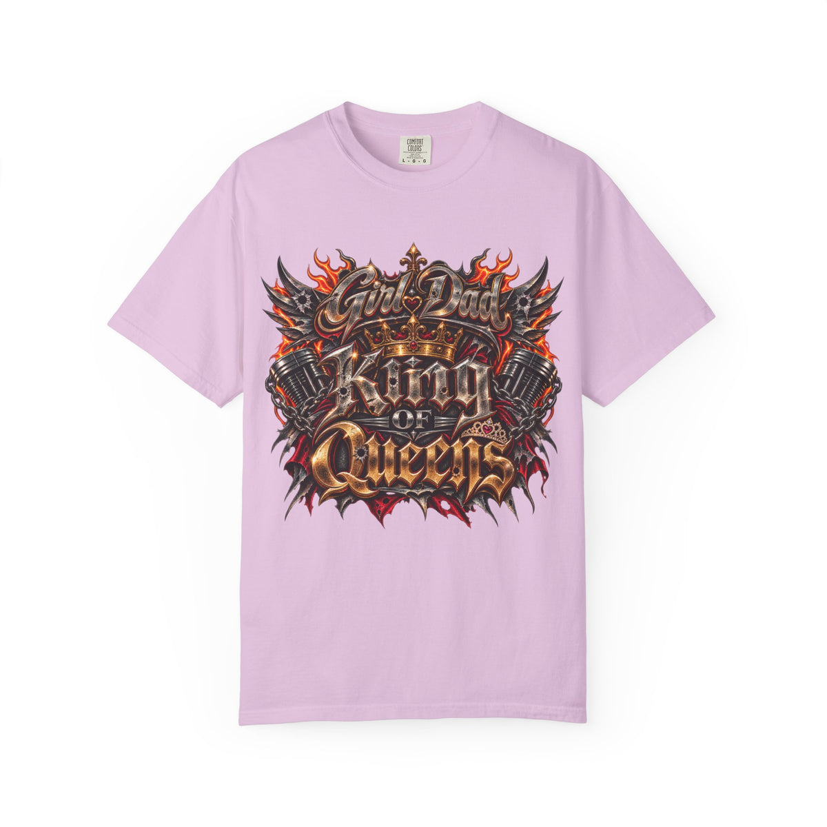 T-Shirt — "Girl Dad King of Queens" Graphic Tee