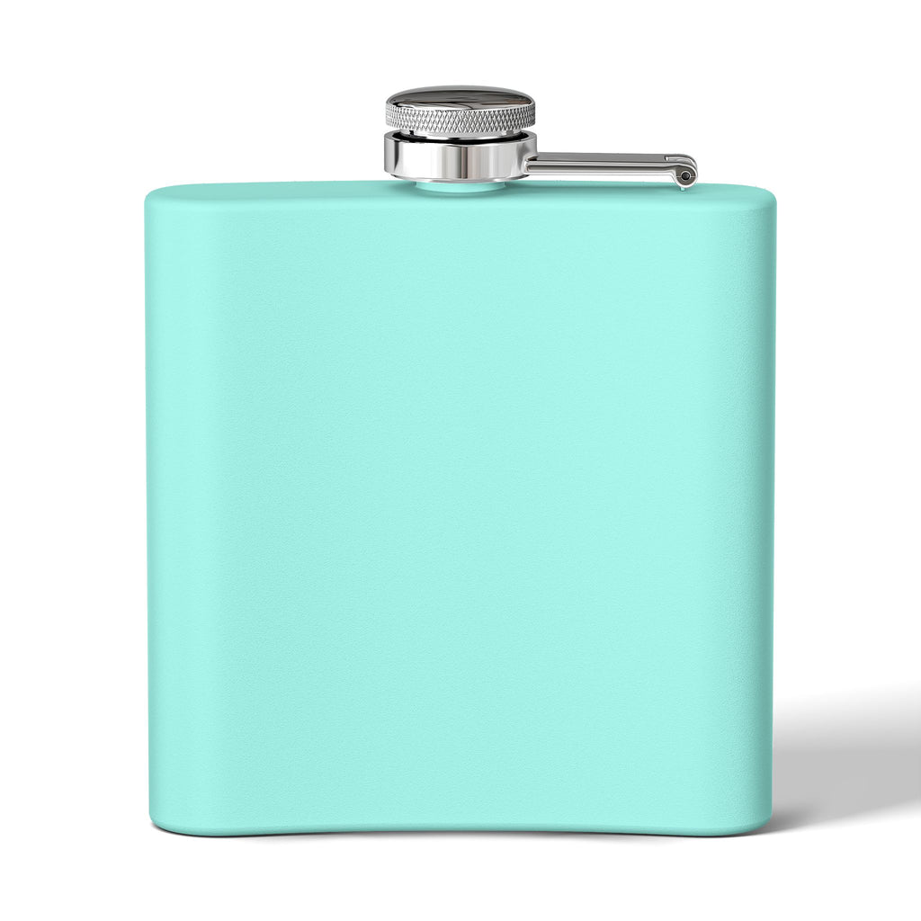 Flask — Polished Decorative 6oz Stainless Steel Hip Flask with Elegant Bow Design
