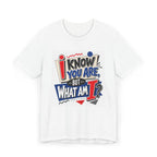 I Know You Are But What Am I? T-Shirt | Retro Pop Art Text Tee