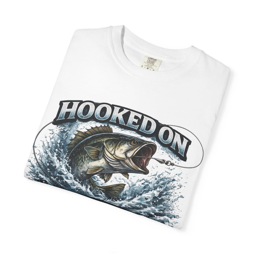 Hooked on Fishing T-Shirt — Mens Fishing Graphic Tee for Anglers