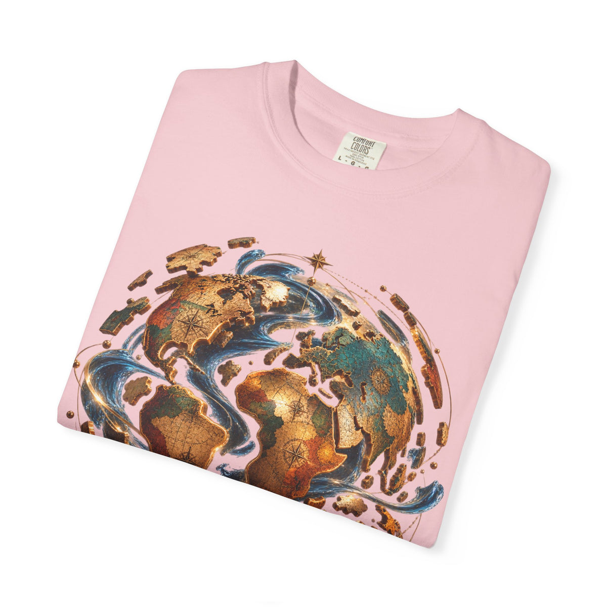 Earth Waves T-Shirt — Artistic Planet Graphic Tee