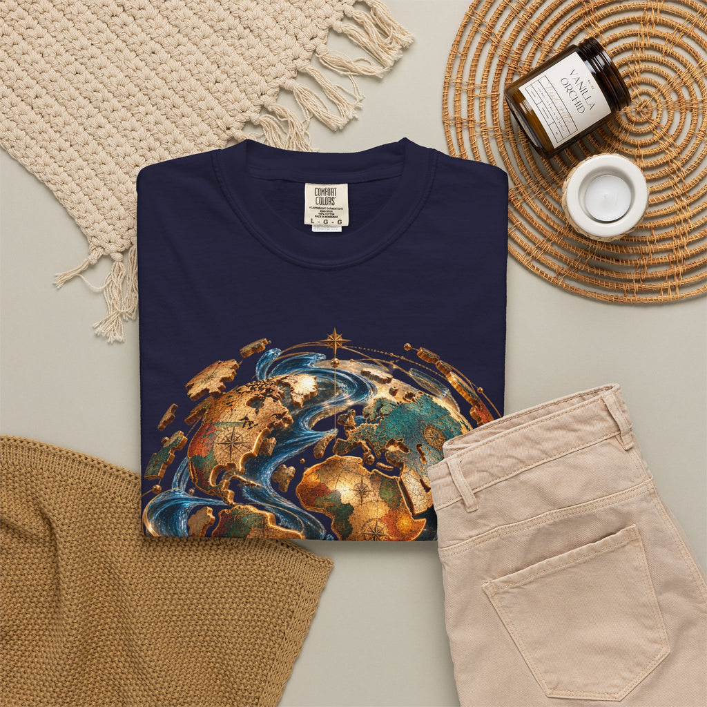 Earth Waves T-Shirt — Artistic Planet Graphic Tee