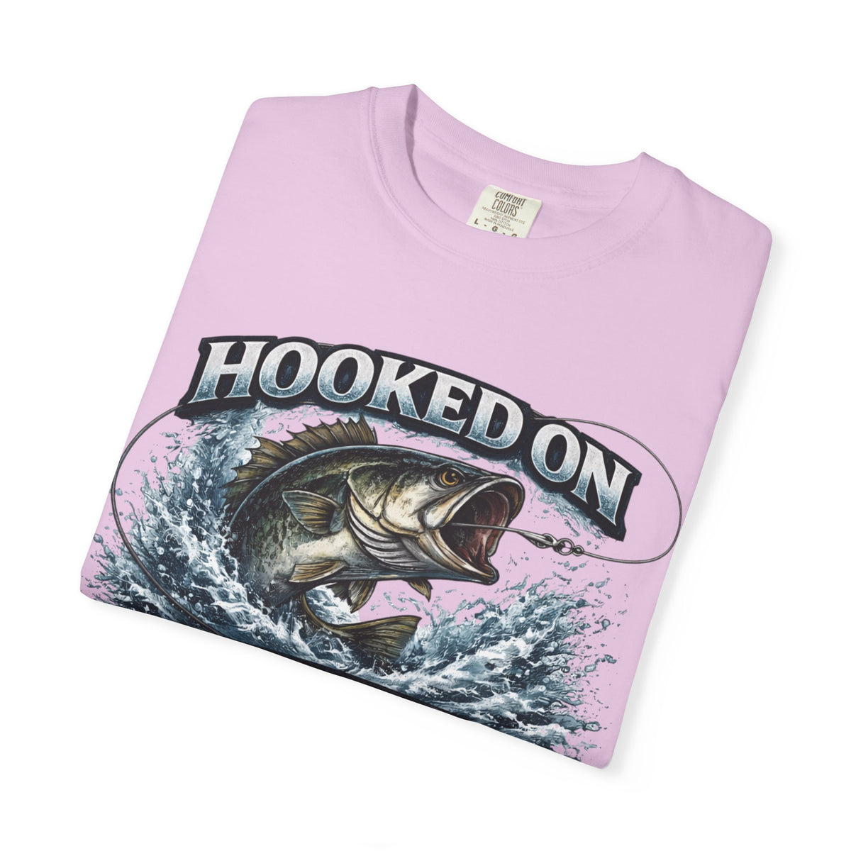 Hooked on Fishing T-Shirt — Mens Fishing Graphic Tee for Anglers