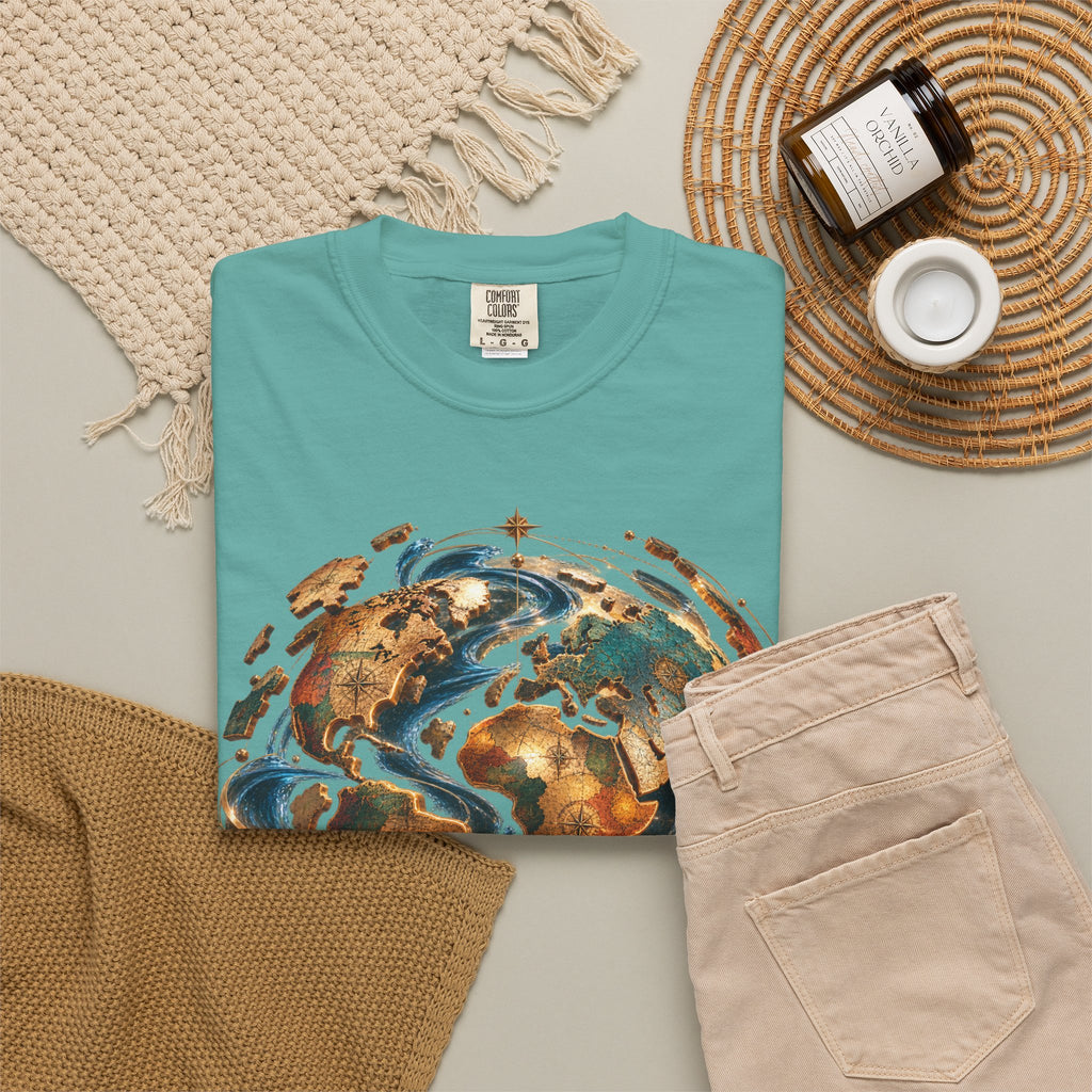 Earth Waves T-Shirt — Artistic Planet Graphic Tee