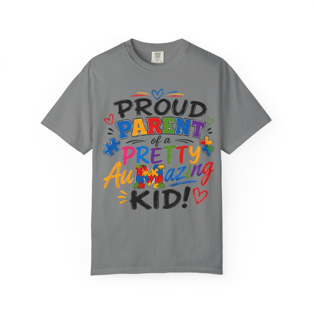 Proud Parent of a Pretty AwMazing Kid T-Shirt — Colorful Autism Pride Tee