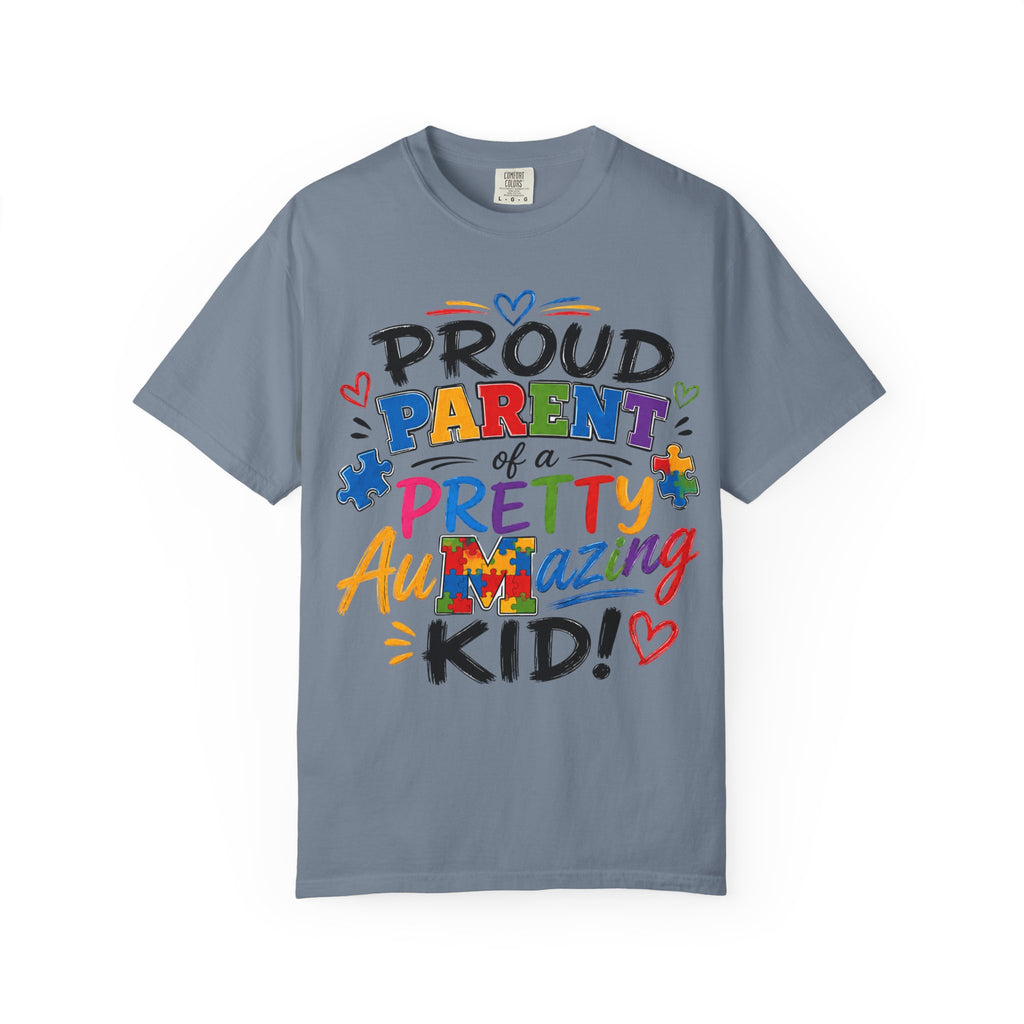 Proud Parent of a Pretty AwMazing Kid T-Shirt — Colorful Autism Pride Tee