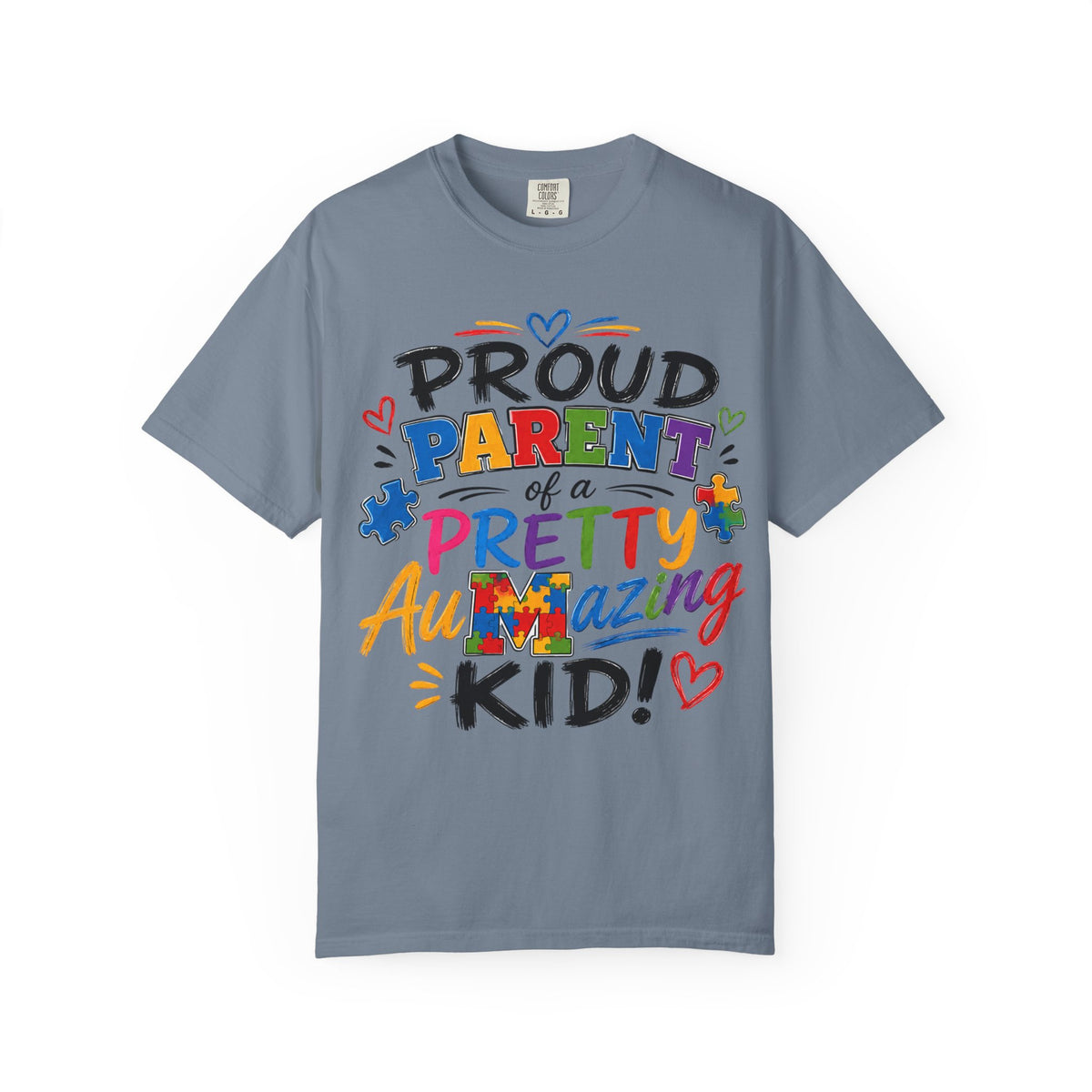 Proud Parent of a Pretty AwMazing Kid T-Shirt — Colorful Autism Pride Tee