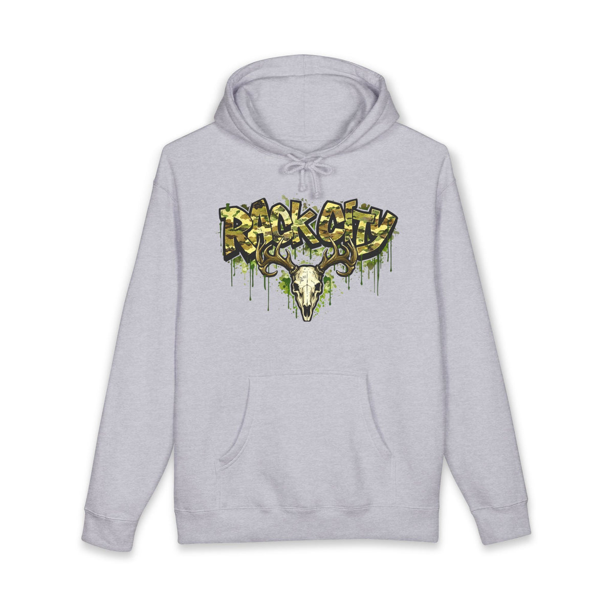 Graffiti Rock City Hoodie — Dripping Skull Streetwear Pullover
