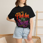 Pick Her I'm Busy T-Shirt — Bold Retro Script Graphic Tee for Confident Women