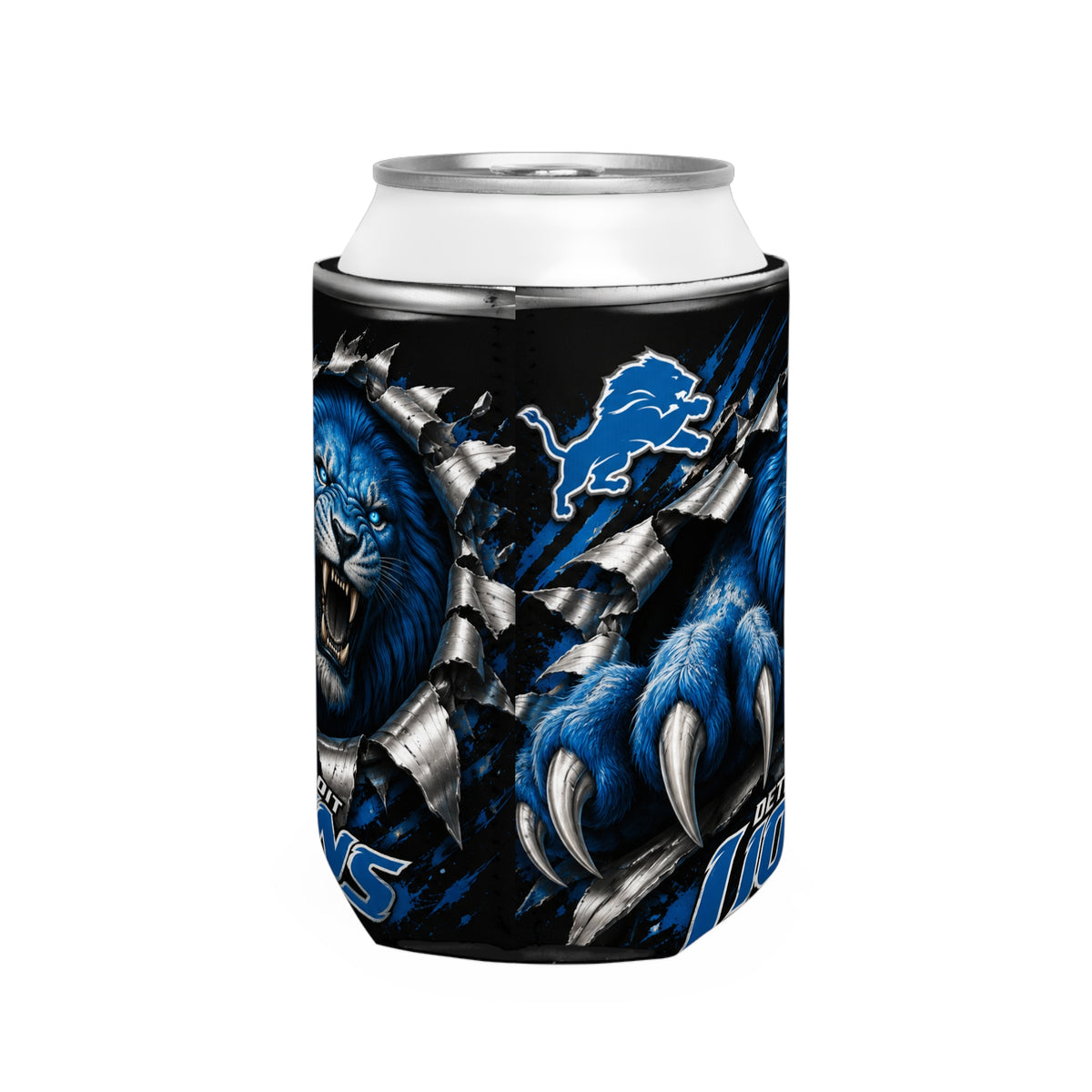 Detroit Lions Can Cooler Sleeve — Roaring Lion Koozie