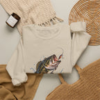 Bass Fishing Crewneck Sweatshirt — Leaping Largemouth Design