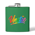 Rainbow 'Unctie' 6oz Stainless Steel Flask — LGBTQ+ Pride Hip Flask Gift