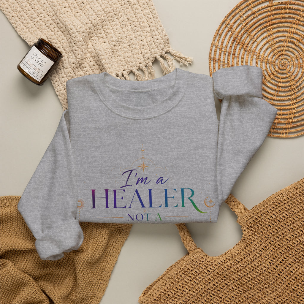 Healer Not Fighter Sweatshirt — Inspirational Spiritual Crewneck