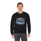 Fishing Crewneck Sweatshirt — "Wishing I Was Fishing" Graphic