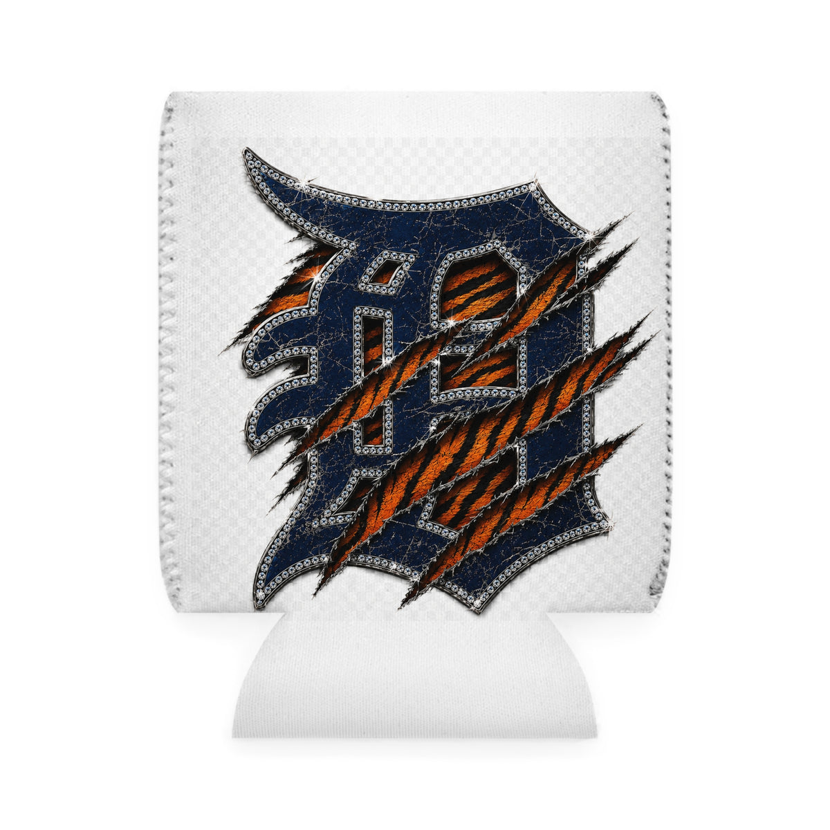Tiger Claw Can Cooler Sleeve — Distressed D Monogram Drink Cooler