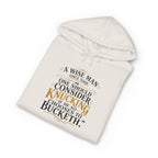 Hoodie - "A Wise Man Once Said: One Should Consider Knucking" Quote Graphic Hoodie