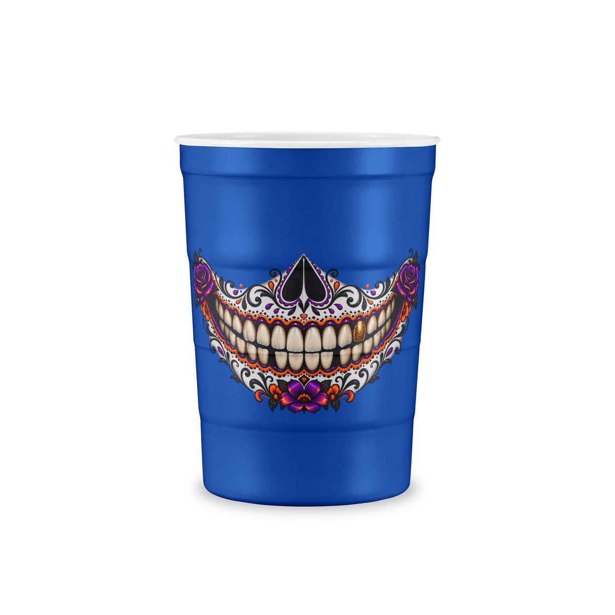 Sugar Skull Recyclable Steel Cup — Day of the Dead Party Cup