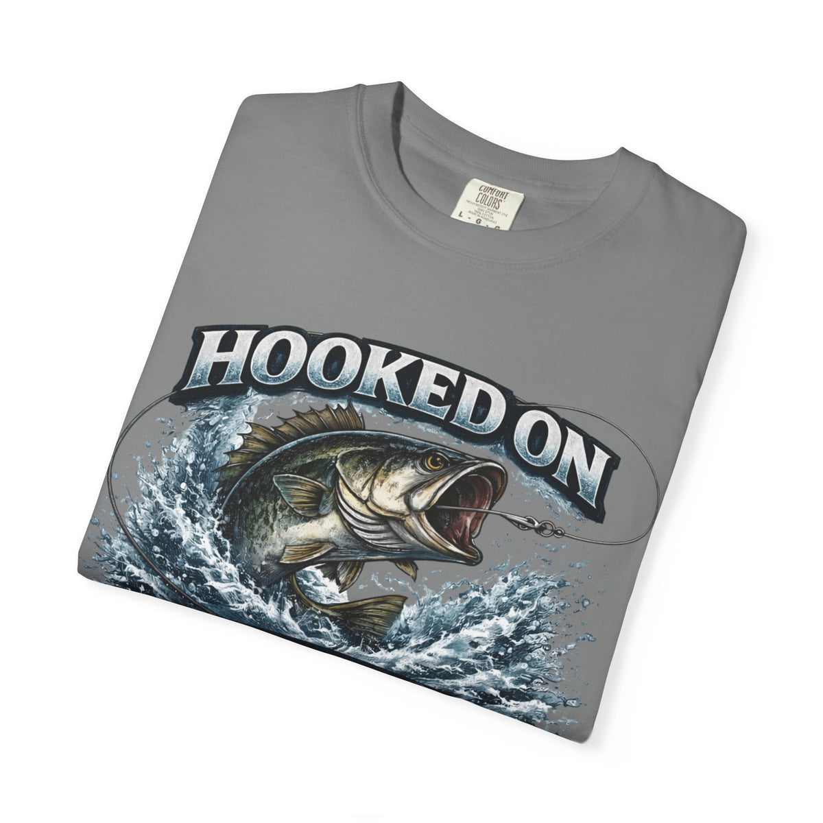 Hooked on Fishing T-Shirt — Mens Fishing Graphic Tee for Anglers