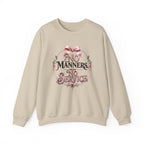 Sweatshirt — “No Manners No Service” Vintage Floral Crewneck