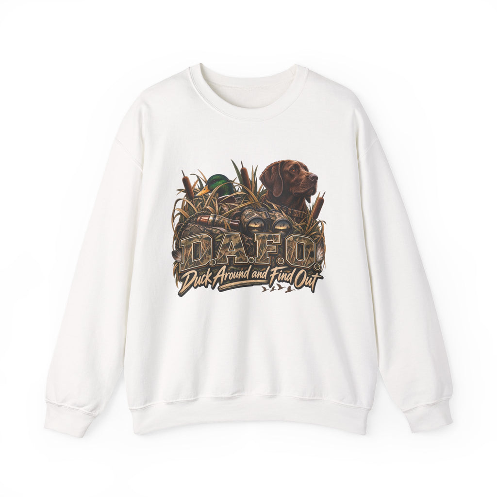Duck Hunting Crewneck Sweatshirt – "Duck Around and Find Out" Graphic